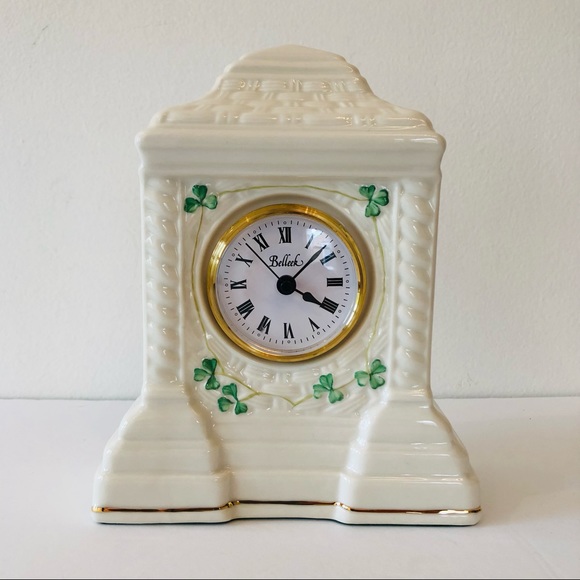Belleek Other Belleek Caschel Clock Irish Fine China Mantle Clock